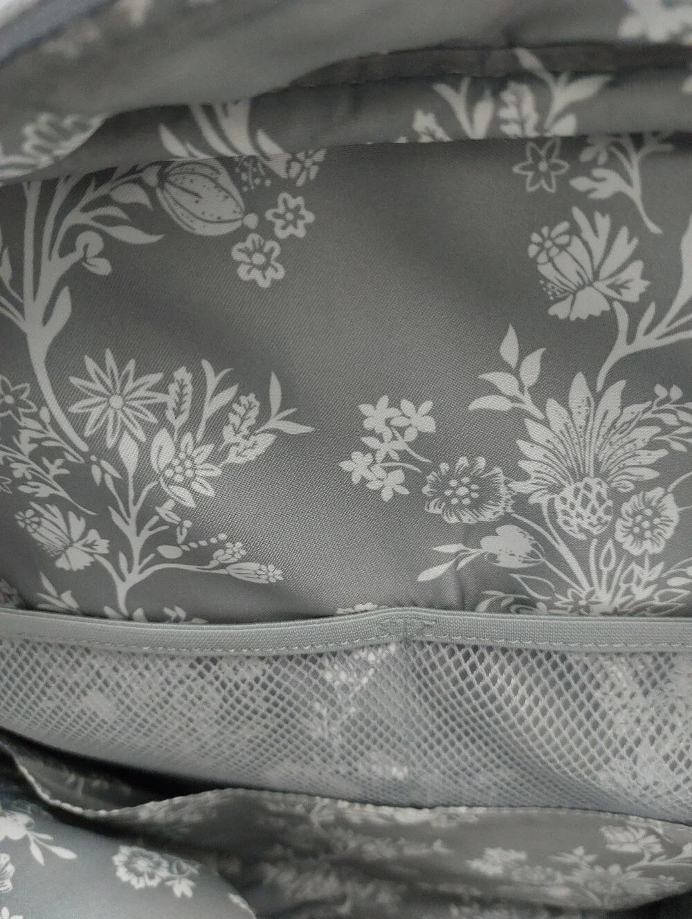 Vera Bradley XL Campus Backpack Performance Twill Cloud Gray Paisley NWT